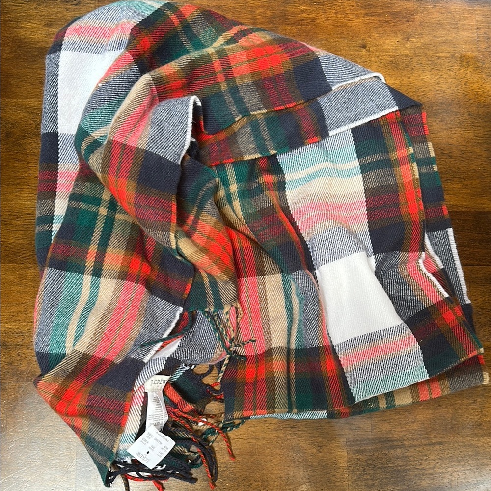 J Crew Plaid Multicolor Scarf